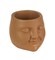 Adorable Sleepy Face Concrete Head Mini Planter 4.5 Inches High